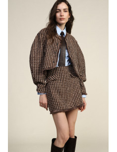 Gonna Corta Fantasia Tweed Con Tasche Frontali Dixie - Vestiti Firm...