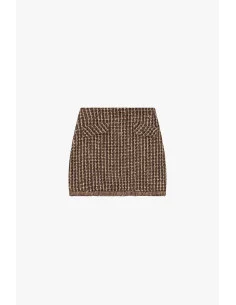 Jupe courte à motif tweed avec poches frontales Dixie 2