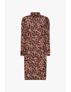 Robe fleurie à col montant et manches longues Dixie 2