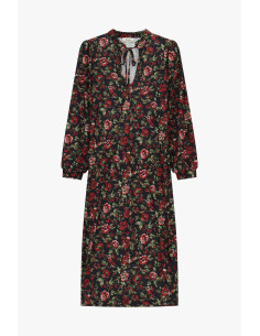 Robe à fleurs à encolure en V et manches longues Dixie - Vestiti Fi... 2