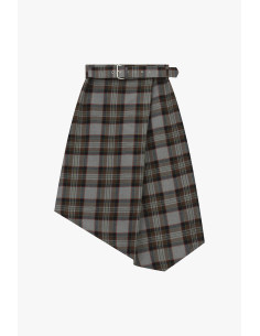 Jupe midi portefeuille avec ceinture et motif tartan Dixie 2