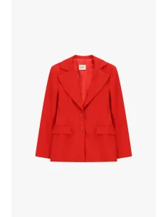Blazer Doppio Bottone Taglio Regular Con Tasche A Patta Dixie - Rosso
