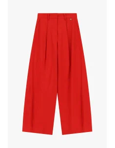 Wide-Leg Palazzo Trousers with Regular Waist and Pleats Dixie 2