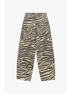 Pantalon palazzo à imprimé animalier, taille haute, Dixie - Vestiti... 2