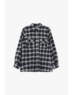 Plaid Blouse With Chest Pockets And Buttons Dixie