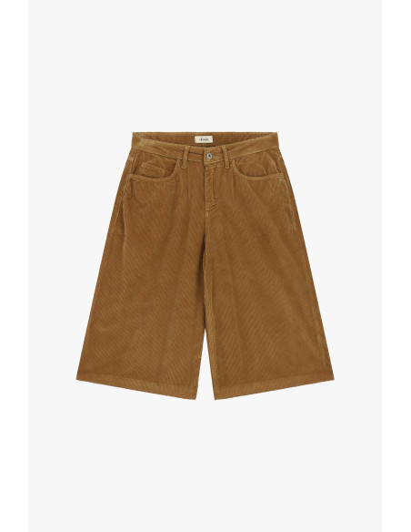 Knee-Length Corduroy Shorts with Pockets Dixie - Camel Beige