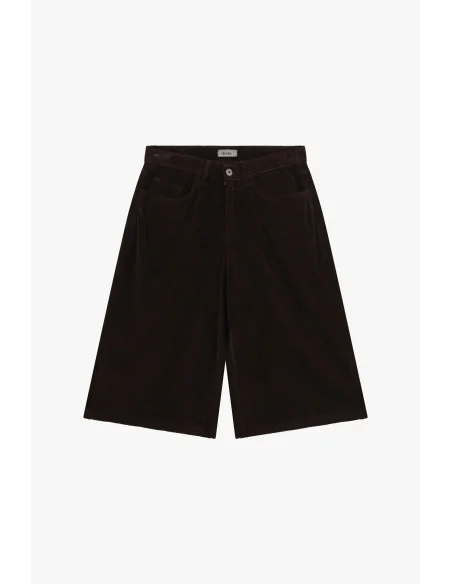 Knee-Length Corduroy Shorts with Pockets Dixie - Brown