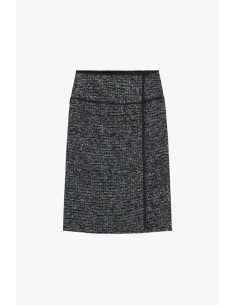Short Wrap Skirt with Contrasting Trim Dixie