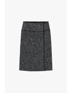 Short Wrap Skirt with Contrasting Trim Dixie