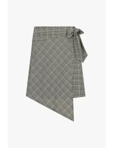 Jupe courte asymétrique avec large ceinture nouée Dixie