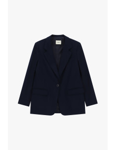 Single-Breasted Blazer with Flap Pockets Dixie