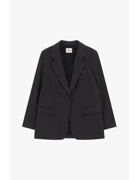 Blazer A Righe Con Tasche A Filetto Dixie