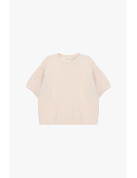 Relaxed-Fit Short-Sleeve Crew-Neck Sweater Dixie - Butter