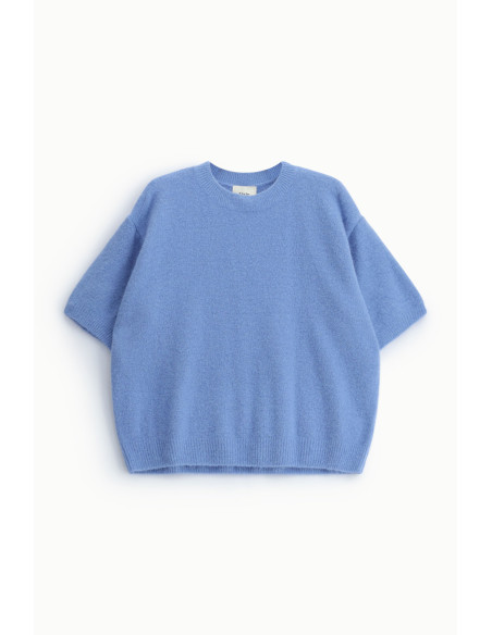 Relaxed-Fit Short-Sleeve Crew-Neck Sweater Dixie - Sky Blue