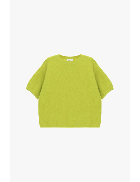 Soft-Fit Short-Sleeve Crew-Neck Sweater Dixie - Avocado