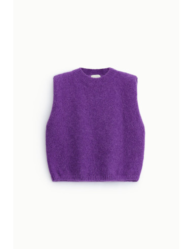 Straight-Fit Sleeveless Crew-Neck Sweater Dixie – Wisteria