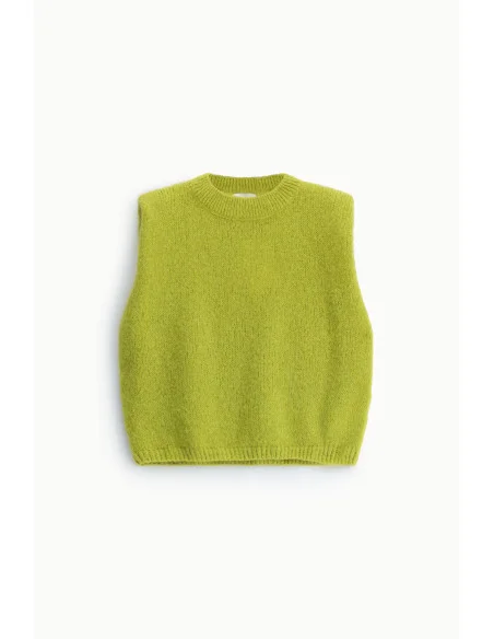 Pull sans manches à col rond, coupe droite Dixie – Avocat