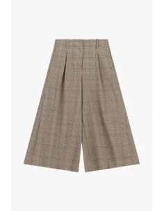 Pantalon palazzo à carreaux taille haute Dixie