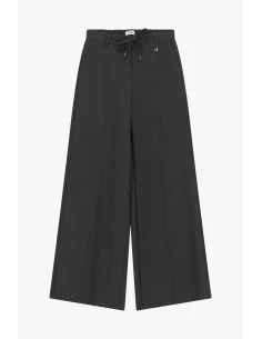 Pantalon palazzo coupe ample avec cordon de serrage Dixie - Gris 2