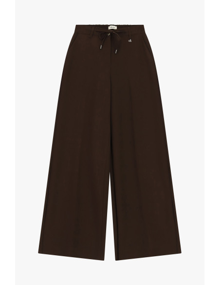 Pantalon palazzo ample avec cordon de serrage Dixie - Marron