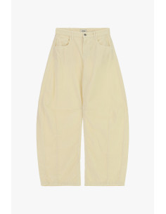 Pantalon palazzo en velours côtelé avec poches Dixie - Beurre