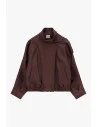 Giacca In Ecopelle Con Chiusura Asimmetrica Dixie - Bordeaux