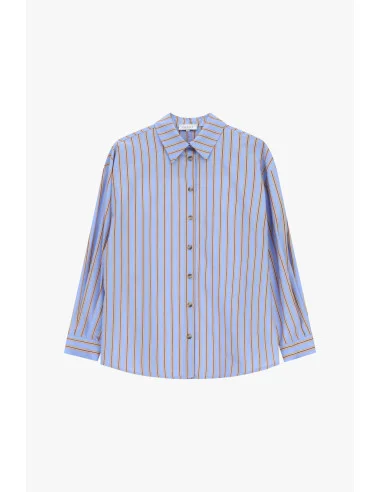 Striped Blouse With Long Sleeves And Classic Collar Please