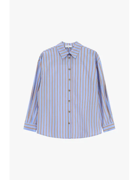 Striped Blouse With Long Sleeves And Classic Collar Please