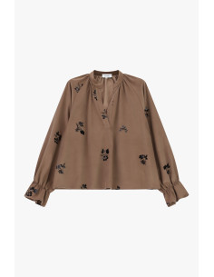 Blouse à motif floral et manches amples Please