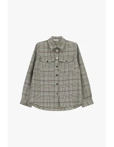 Camicia A Quadri Con Tasche E Bottoni Gioiello Please 2