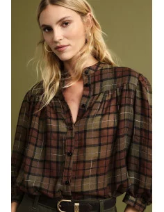 Camicia Ampia A Quadri Con Maniche A Palloncino Please