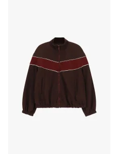Felpa Senza Cappuccio Con Zip E Inserti A Contrasto Please
