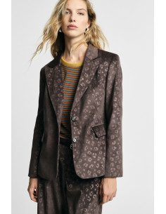 Blazer imprimé animalier à deux boutons Please