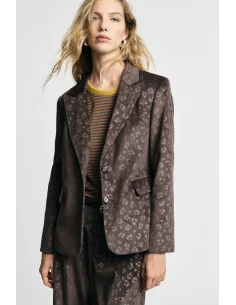Blazer Stampa Animalier Chiusura A Due Bottoni Please