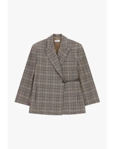 Blazer A Quadri Ampio Con Cintura Laterale Please 2