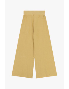 Pantalon palazzo taille haute à jambe large Please - Moutarde