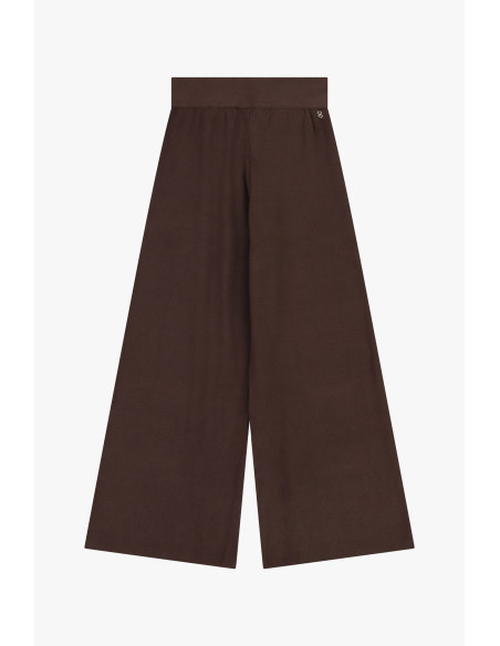 High-Waisted Wide-Leg Palazzo Trousers Please - Brown