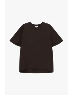 Maglione Manica Corta Con Taglio Dritto Please - Marrone