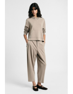 Pantalon droit en molleton avec poches chino Please