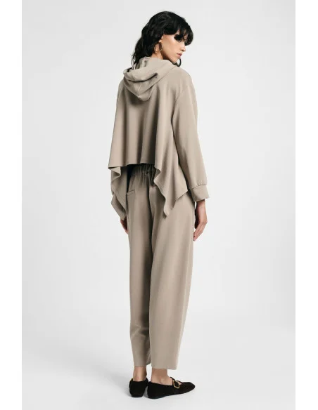 Pantalon droit en molleton avec poches chino Please