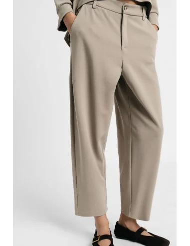 Pantalon droit en molleton avec poches chino Please