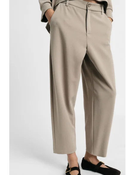 Pantalon droit en molleton avec poches chino Please