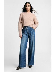 Jean ample taille haute avec ceinture asymétrique Please