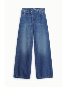 Jean ample taille haute avec ceinture asymétrique Please 2