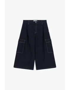 Bermuda Ampia Con Tasche Cargo E Cuciture A Contrasto Please 2