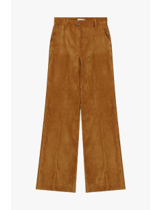 Pantalon palazzo en velours taille mi-haute Please