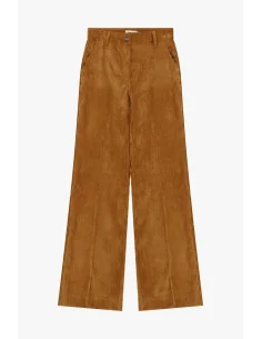 Pantaloni Palazzo Velluto A Vita Media Please