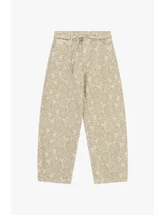 Pantalon large à motif floral et ceinture Please