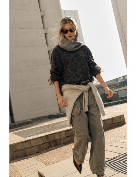 Pantaloni Palazzo Con Tasconi E Fondo Regolabile Please