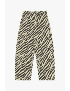 High-Waisted Zebra Print Palazzo Trousers Please